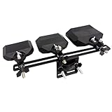 Jiayouy Percussion Jam Block Set with Mounting Clamp, Plastic Black High Medium Low Tones Cowbells wtih Mount...