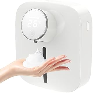 Land cast 10.82oz/320ml Automatic Soap Dispenser, Touchless Soap Dispenser, Foaming Soap Dispenser,IPX4 Waterproof Liquid Soap Dispenser for Kitchen Sink Bathroom Hotel Restaurant (White)