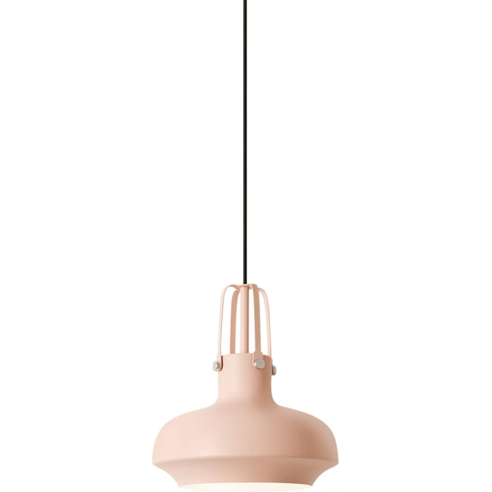 Lámpara de techo colgante E27 de metal rosa de estilo nórdico moderno