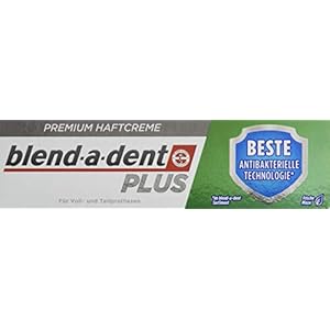 Blend-a-dent Plus beste antibacteriële technologie premium hechtcrème, verpakking van 12 stuks (12 x 40 g)