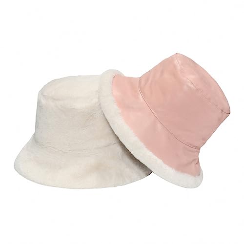 Sombrero tipo Bucket para mujer negro y beige cálido miniatura 4