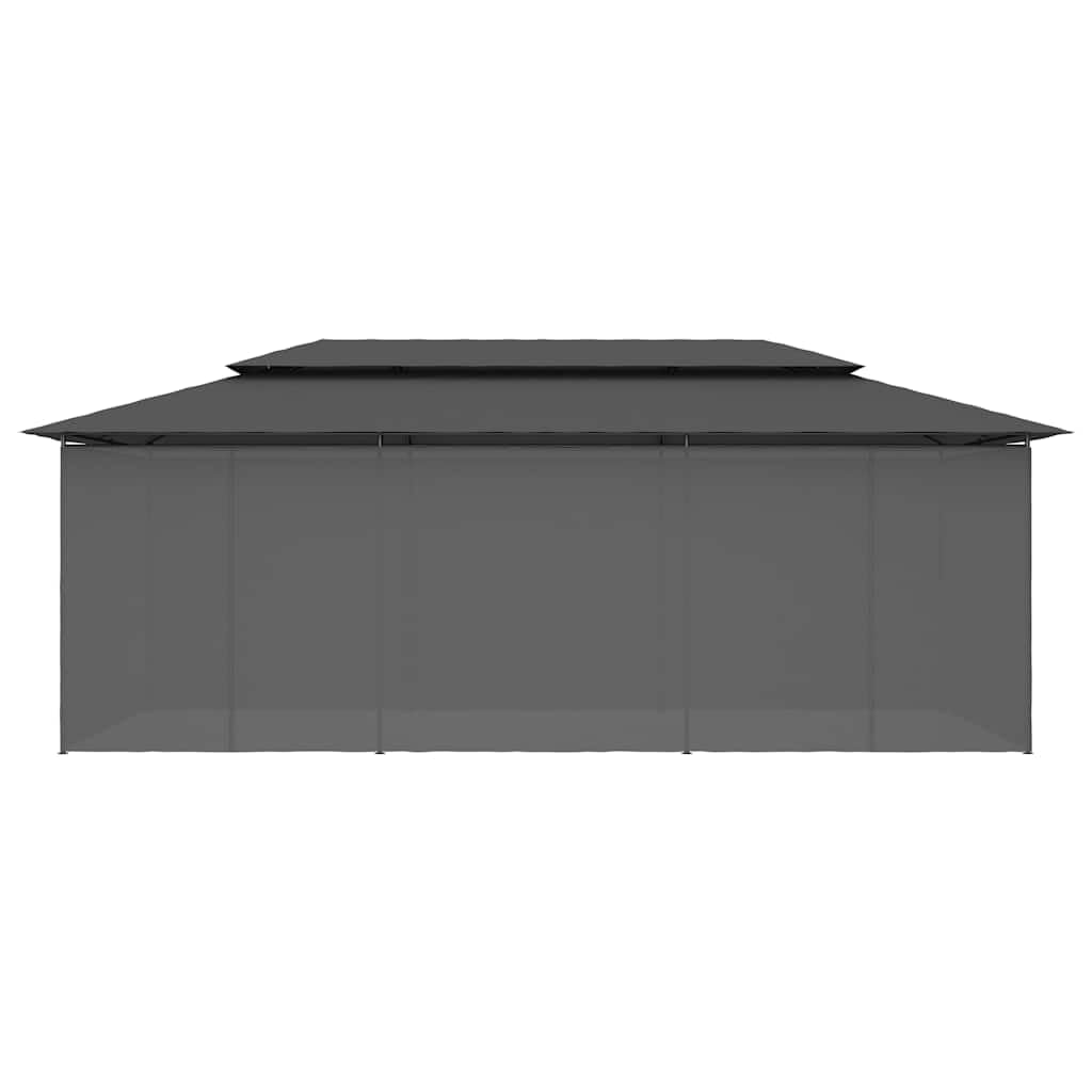 Belvedere z zasłonami 600x298x270 cm antracytowy