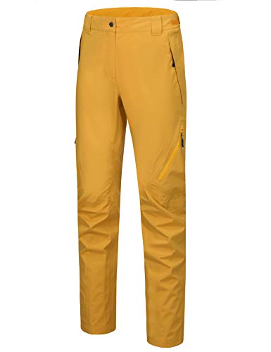 Little Donkey Andy Women s High-Performance Waterproof Rain Pants Lightweight Breathable Golf Hiking Pants Ceylon Yellow Size M