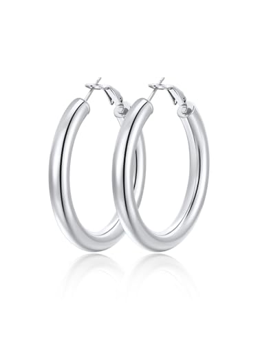 FindChic Orecchini a Cerchio Donna in Acciaio Inossidabile Orecchini Donna