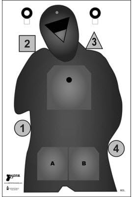 Modern Defensive Training Systems Combative Training Target Black & Gray Size: 23" x 35"