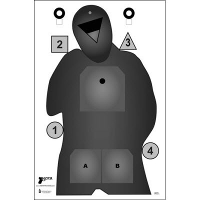 48 Pk, Modern Defensive Training Systems Combative Training Target Black & Gray Size: 23