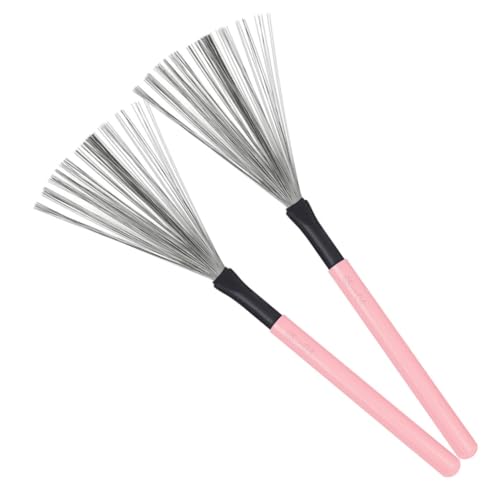 Set de brochas para batería con mango de madera TOYANDONA para jazz y rock, agarre cómodo, duradero, para adultos y principiantes miniatura 7