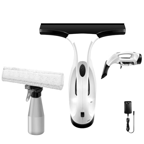 Aspirateur de fenêtre rechargeable 3 en 1 sans fil avec pulvérisateur, appareil de nettoyage électrique sans fil pour douche, mur, miroir, verre et plan de travail