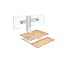 Natural Rubberwood Worksurface / White Base