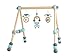 Bieco Spieltrapez | Spielbogen für Babys -Figuren, Rasseln, Kugeln- Höhenverstellbar | Spielebogen Holz Baby | Spieltrapez Holz | Baby Mobile Holz | Activity Center Baby Gym | Holzspielzeug Baby