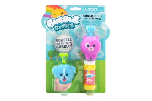 Image of Chuckle & Roar - Bubble Besties - Fun and Colorful Characters - Soft and Washable - Fun in The Outdoors or in The Pool - Squish to Blow Bubbles - Ages 3 and Up