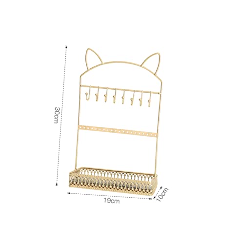 Support décoratif maison et présentoir à bijoux en fer doré multi-usage durable - 3