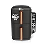 Ninja Double Stack XL Double Drawer Air Fryer, 4 Cooking Steps, 2 Drawers and 2 Stands, Space Saving Design, 9.5L Capacity, 6 Functions, 8 Serving, Tweezers,