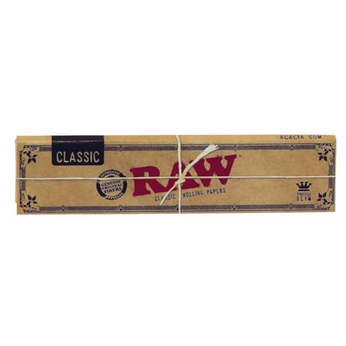 ITK_TRADE Papier à Rouler RAW King Size Slim Brut 20 Lot de 20 Carnets = 640 papiers