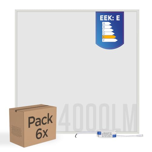 LECOM 6x LED Panel 62x62 Neutralweiß 4000K 4000lm LED Rasterleuchte