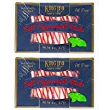 King Leo Soft Peppermint Sticks - 8 oz Pack of 4 - Individually Wrapped Peppermint Sticks Fat Free