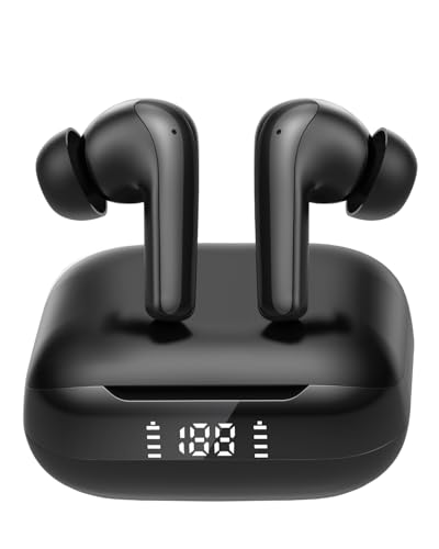 KVANCEGR Wireless Earbuds with Active Noise Cancelling,140-Hour Long Battery Life Bluetooth 5.4 Ear Buds,Multi-Device Pairing,Enhanced Clear Call,Deep Bass Stereo Headphone,in-Ear Earphones (Dark)
