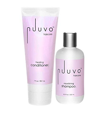 NuuvoHaircare Shampoo & Conditioner Set – 15.5 oz, Sulfate-free Shampoo & Conditioner, Plant Derived Cleanser & Hydrating Conditioner, Rebuilds Damaged Hair, Suitable for all Hair Types