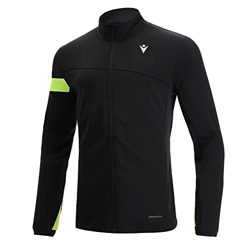 Macron Run Scc Conrad Light Stretch Full Zip Top Blk/Nyel Man Sudadera, Hombres, Negro, X-Large Cover