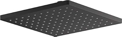 KOHLER 26149-G-BL Honesty 10 Inch Single-Function Rainfall Showerhead, Wall- or Ceiling-Mount Square Shower Head, 1.75 GPM, Matte Black