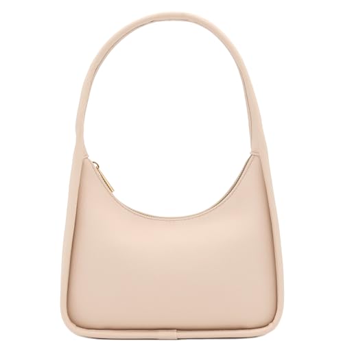 Image of Small Minimalist Shoulder Bag for Women, Faux Leather Underarm Purse, Chic Top Handle Handbag for Everyday