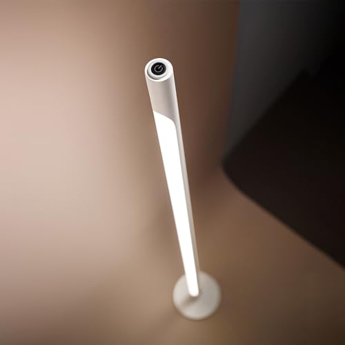 Planta de metal tubular blanco 6760Blc para un salón minimalista