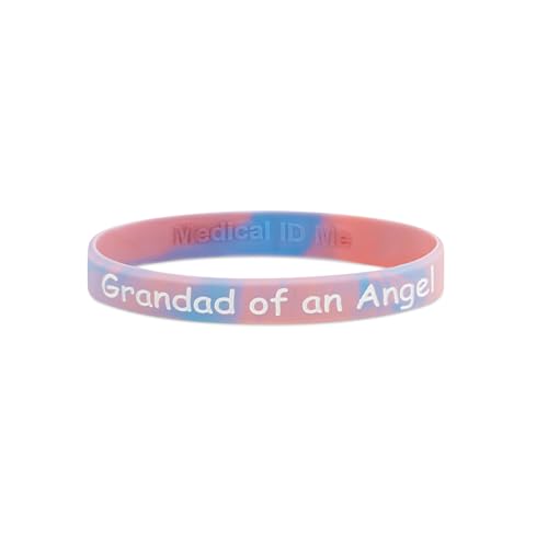 Angel Baby Loss Awareness Wristbands Memorial Bracelets Miscarriage Mummy Daddy of an Angel (Grandad)