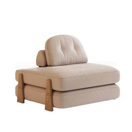 Joxoilsoソファーベッド 折り畳み リクライニング 座椅子 1人掛け クッション付き ふわふわ生地 コンパクト 一人暮らし 組立簡単 リビング 寝室 オフィス 来客用 (A)