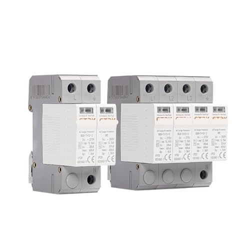 SPD tipo T1+T2 modular EKU5 con cartuchos de protección 4P 2