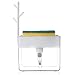 JPYH Distributore di Sapone 2 in 1, Distributore di Sapone Liquido con Contenitore in Spugna, Distributore di Detersivo per Piatti, Scatola a Pressione, con Porta Spugna (Bianco)，1PCS