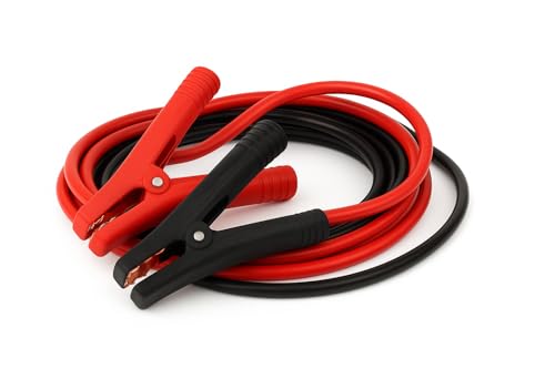 Image of ABRUS Heavy Duty Jumper Cables 3m 220A, Car Battery Booster Leads for Petrol Vehicles up to 2000cc, Copper-Clad Emergency Start Cables with Carry Bag, Tangle-Free, Safe Grip Clamps