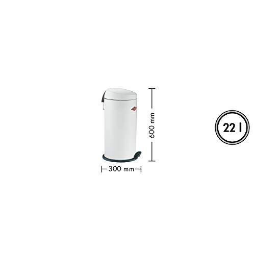 Image of WESCO Capboy 76 Capboy Maxi 22 L, Metal Waste Can, Grey, 30 x 30 x 64 cm