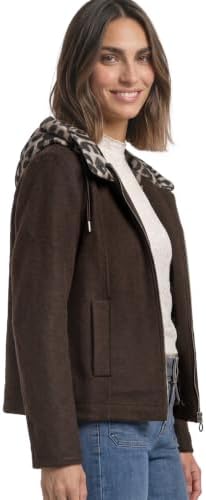 Street One Damen 2005887 Jacke mit Wollanteil und abnehmbarer Kapuze (1er Pack)