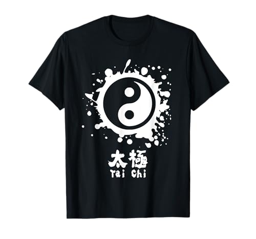 Tai Chi Ying Yang Balance Carácter Chino Acuarela Camiseta