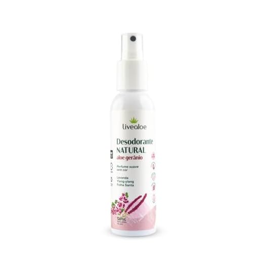 LiveAloe Desodorante Natural Aloe Gerânio 120Ml