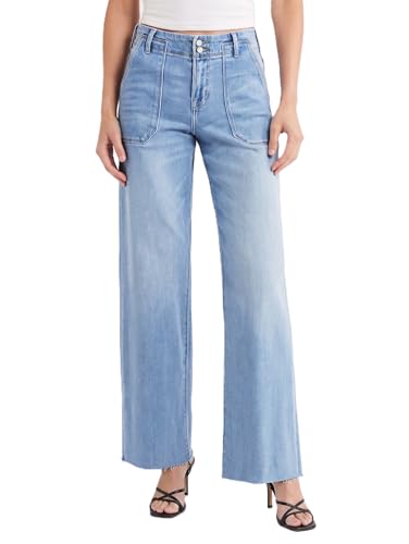 Best Lightweight Summer Jeans for Women Over 50 (2026): 11 Picks You Will Actually Live In 4 EMMIOL Baggy Straight Leg Jeans Women, Mid-High Rise Denim Pants, Y2K Vintage Distressed Stretchy Loose Fit with Large Pocket,Boyfriend Wide Leg Trousers Casual, Light Blue