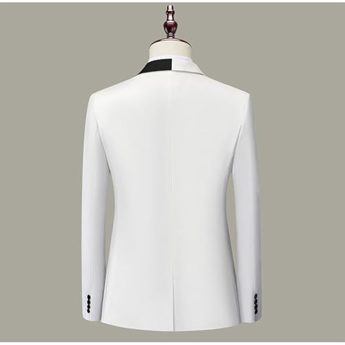 Men's Blazer Casual Sport Coats Slim Fit One Button Suit Jacket Lightweight Sports Jacket Color Block Patchwork Coat2