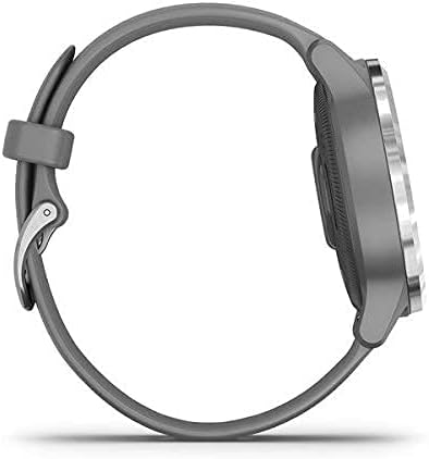 Garmin VIVOACTIVE 4S Smartwatch Silver Silicone Straps Grade A+ (Renewed)