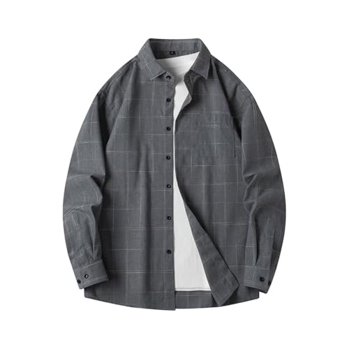 Men T-Shirt Slim Fit Comfortable Men Casual Basic T-Shirt Light Fashion Men Sport Longsleeve Tops Urban Trend Men Classic Longsleeve T-Shirt B-Grey 5XL