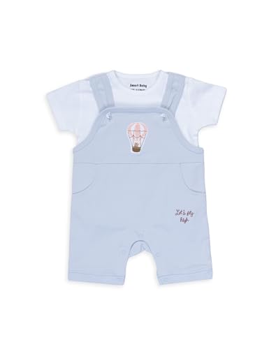 Image of Smart Baby Printed Pure Cotton Dungaree Set for Baby Boy & Baby Girl