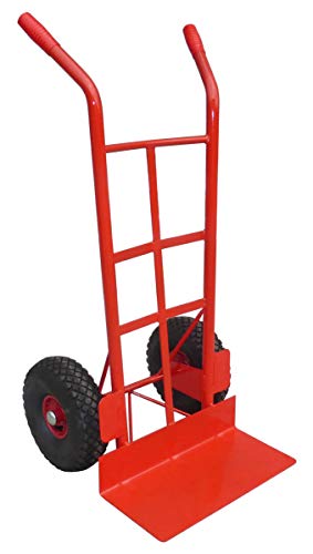 Heavy Duty Sack Truck for Rough Terrain, Sack Trolley with Large Plate, Garden Sack Barrow with Pneumatic Wheels, 450kg Capacity