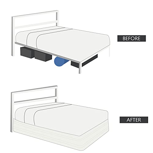 Ramesses Bed Skirt Wrap Around Dust, Smooth And Clear Appearance And With Easy To Put On 14 Inch Drop (Queen, Black) #TOP3