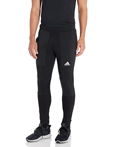 adidas Men's Essentials Brandlove French Terry Pants, Black/White, X-Large