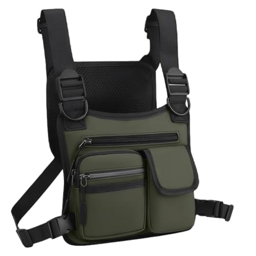 Functional Sports Vest Bag with Multi-Pockets, Stylish Chest Backpack for Men & Women, Outdoor Travel and Commute Accessory
