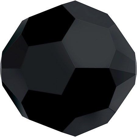 SwarovskiCrystal 5000 6mm Jet (Black) Faceted Round Beads - 12 Pack