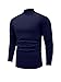 Sailwind Men Mock Turtle Neck Thermal Tops Casual Long Sleeve Slim Fit Turtle Neck Sweater Navy Blue
