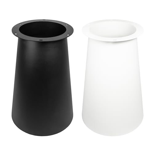 Natural Goods Berlin Tischsäule CONICAL Tischgestell Metall Weiß 72 cm groß - Modern Table Leg Gestell - Fuß für Esszimmertisch pulverbeschichtet - Konisches Untergestell für Tischplatte