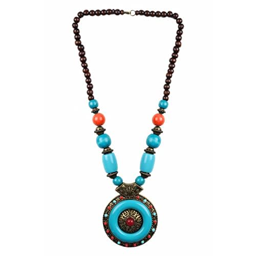 Efulgenz Boho Indian Oxidized Beaded Vintage Tribal Statement Necklace Jewelry Fashion Costume Accessories for Girls Women