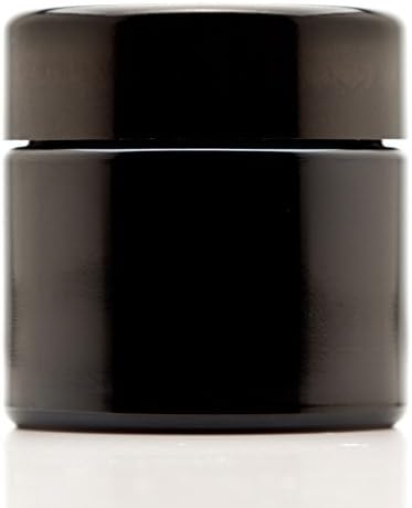 Infinity Jars 100 ml (3.3 fl oz) Black Ultraviolet Refillable Empty Glass Screw Top Jar