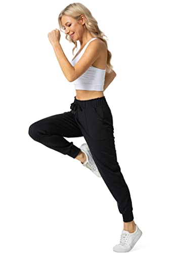 Image of Haowind Joggers for Women with Pockets Elastic Waist Workout Sport Gym Pants Comfy Lounge Yoga Running Pants